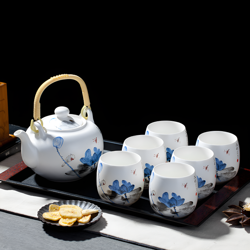 Blaues Porzellan Teeset