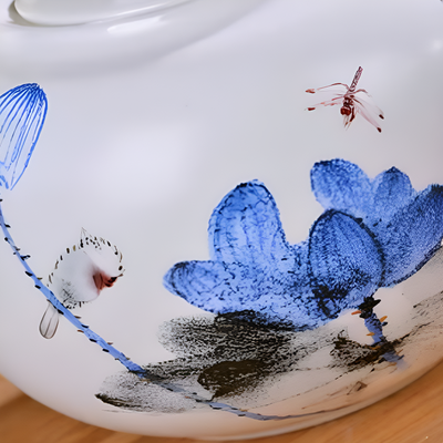 Blaues Porzellan Teeset