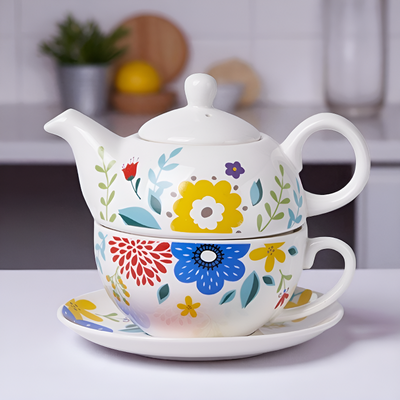 Englische Teekanne Gartendekor