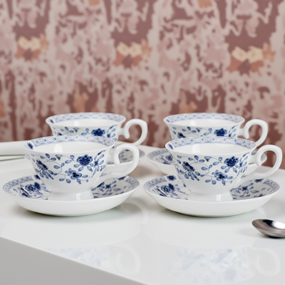 Englische weiße Porzellan Teekanne