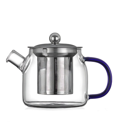 Glas Teekanne Mit Sieb Metall