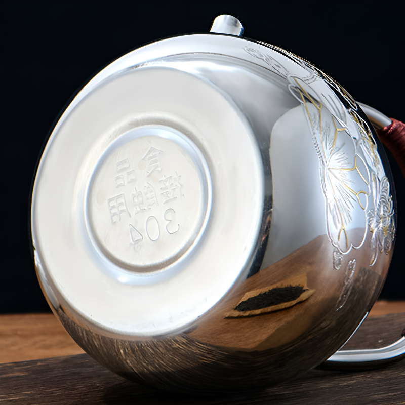 Antike Edelstahl Teekanne