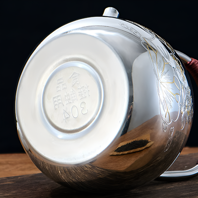 Antike Edelstahl Teekanne