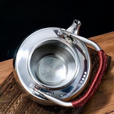 Antike Edelstahl Teekanne