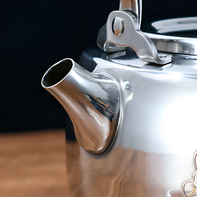 Antike Edelstahl Teekanne