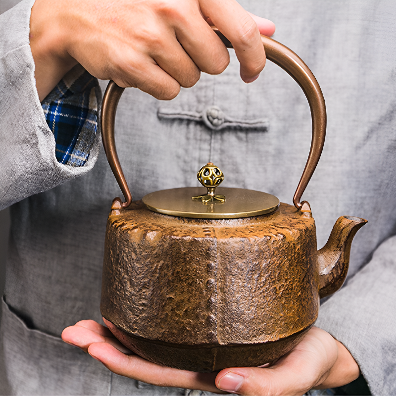 Antike Gusseisen Teekanne