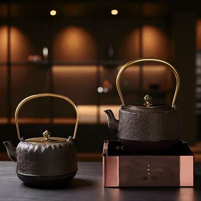 Antike Gusseisen Teekanne