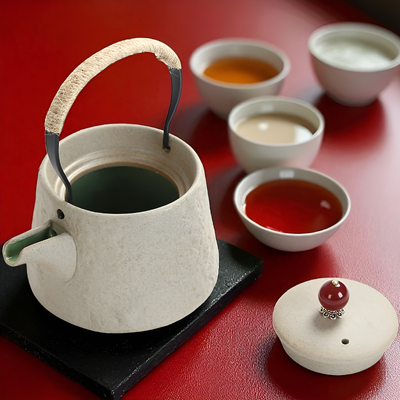 Antike Keramik Teekanne