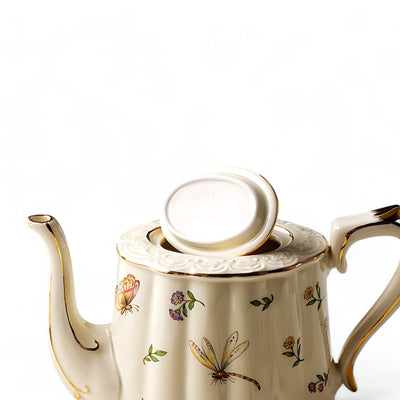 Antike Porzellan Teekanne Blümchen