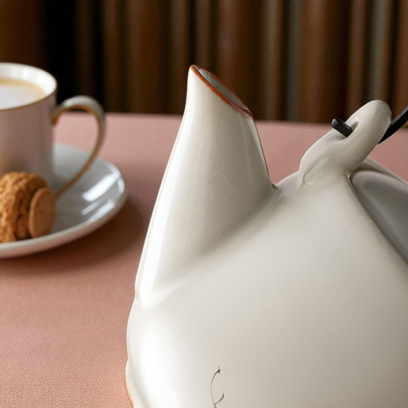 Antike Porzellan Teekanne weißer Grund