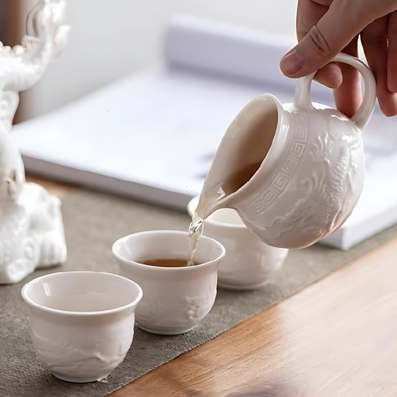 Antikes Chinesisches Teeservice Dragon