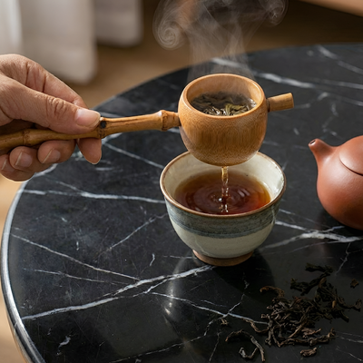 Bambus-Teelöffel mit Filter