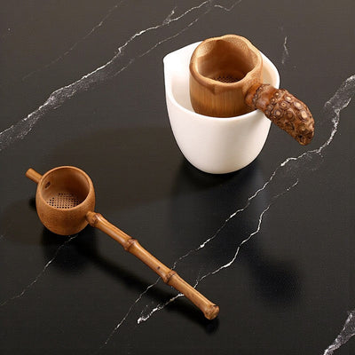 Bambus-Teelöffel mit Filter