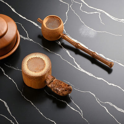 Bambus-Teelöffel mit Filter