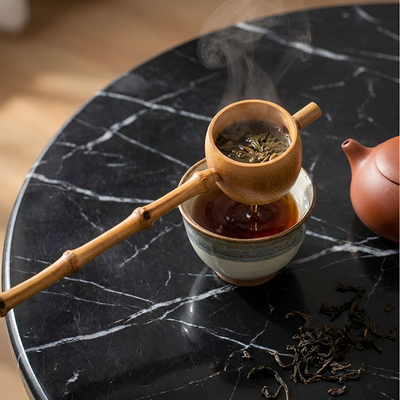 Bambus-Teelöffel mit Filter