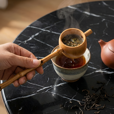 Bambus-Teelöffel mit Filter