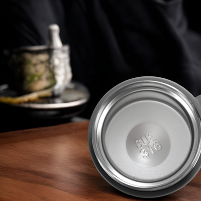 Becher mit Filter Temperaturanzeige