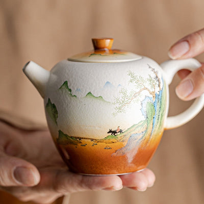 Bemalte Teekanne Vintage-Stil