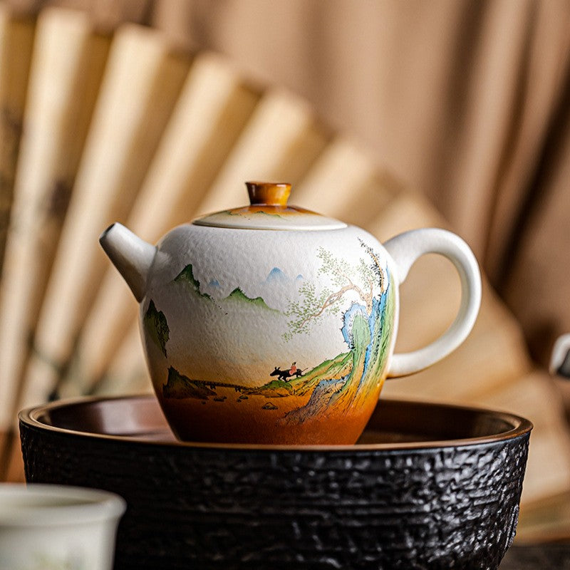 Bemalte Teekanne Vintage-Stil