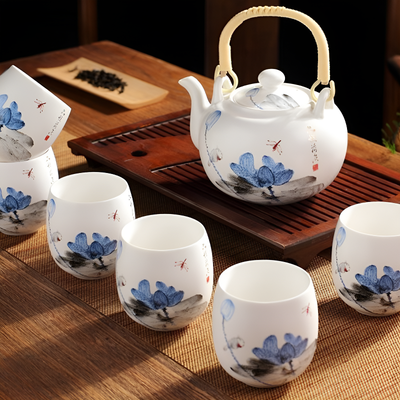 Blaues Porzellan Teeset