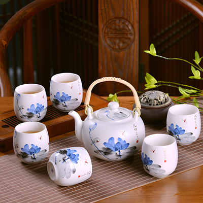 Blaues Porzellan Teeset