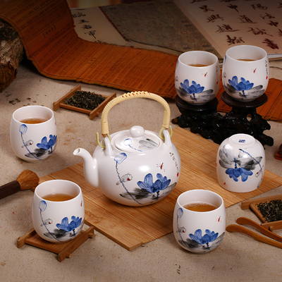 Blaues Porzellan Teeset