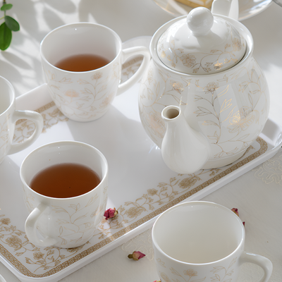 Blumen Porzellan Teeset