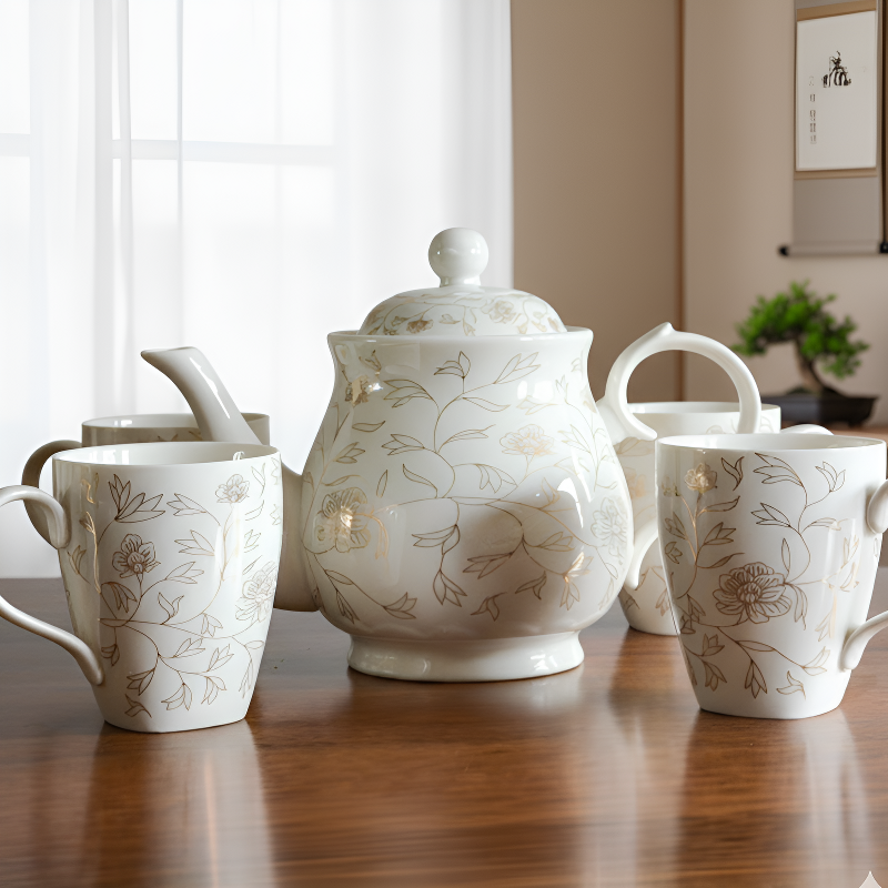 Blumen Porzellan Teeset