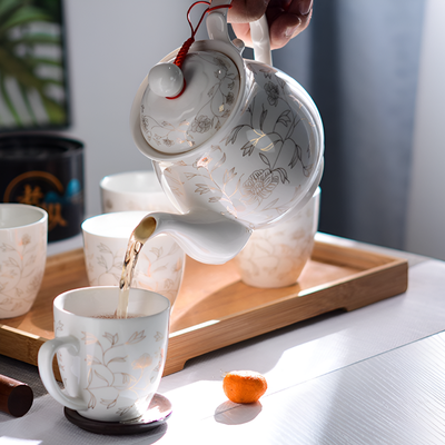 Blumen Porzellan Teeset