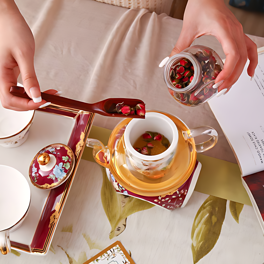 Blumen Teekanne Mit Stövchen