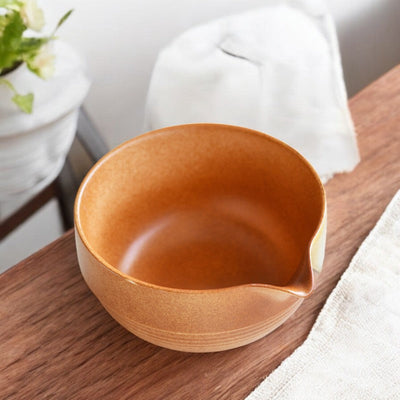 Chawan Steinzeug handgefertigt glasiert