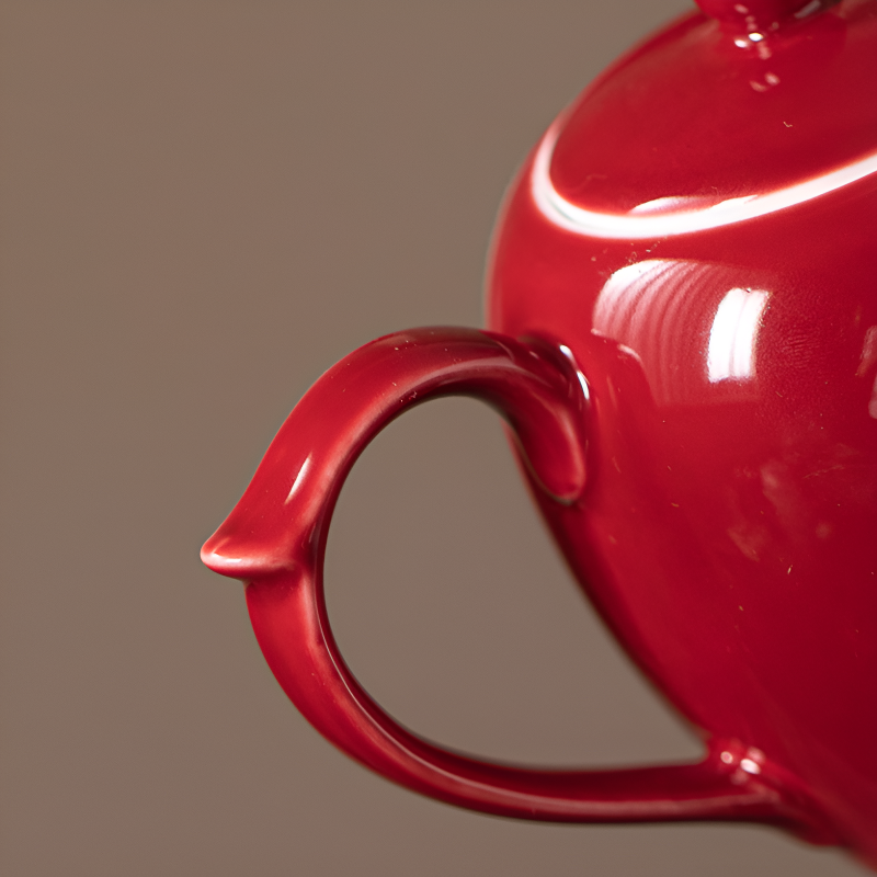 Chinesische rote Teekanne