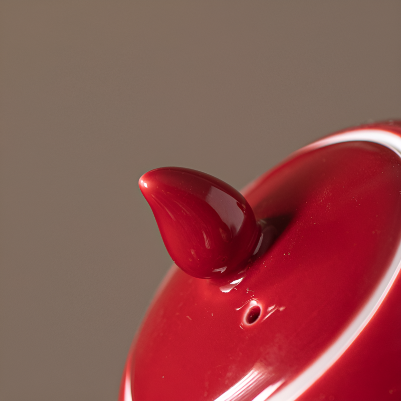 Chinesische rote Teekanne