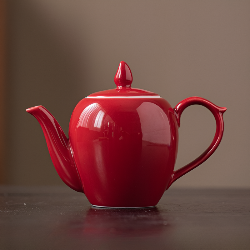 Chinesische rote Teekanne