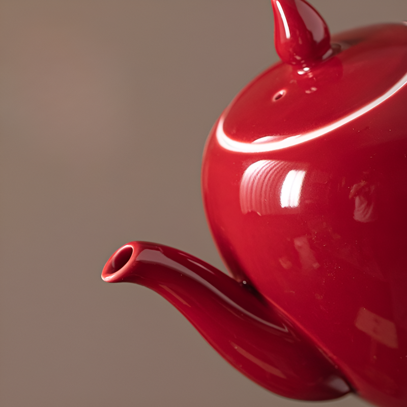 Chinesische rote Teekanne