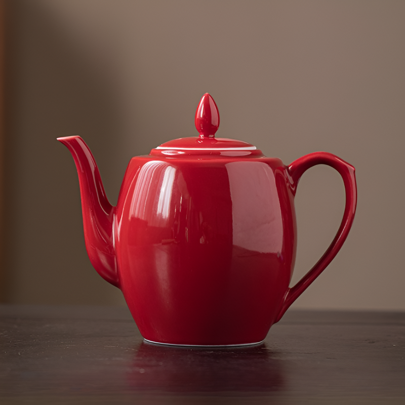Chinesische rote Teekanne