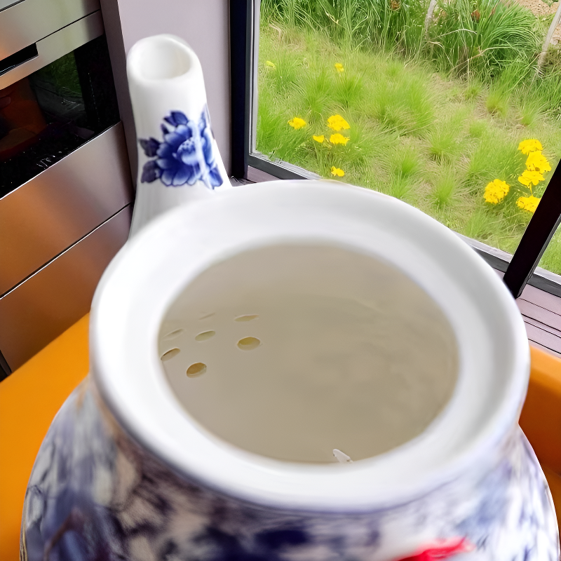 Chinesische Teekanne blau und weiß