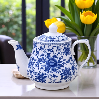 Chinesische Teekanne blau und weiß