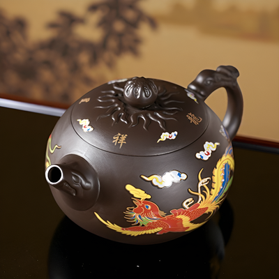 Chinesische Teekanne Drache