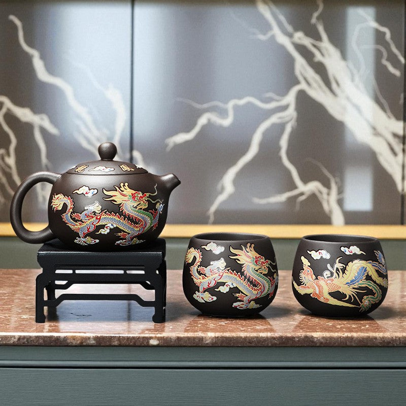 Chinesische Teekanne Drache