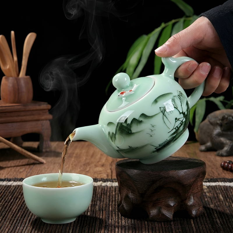 Chinesische Teekanne Teezeremonie