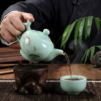 Chinesische Teekanne Teezeremonie