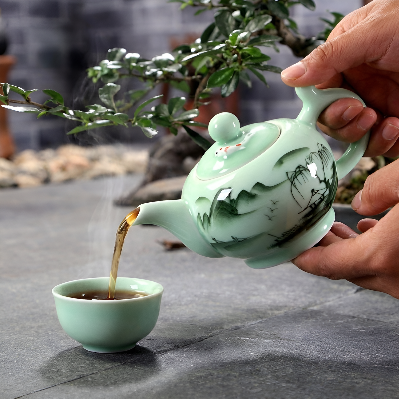 Chinesische Teekanne Teezeremonie