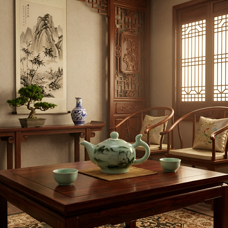 Chinesische Teekanne Teezeremonie