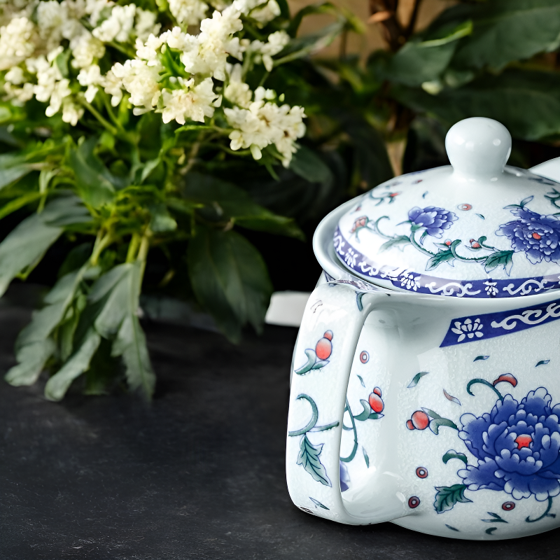 Chinesisches blaues Porzellan Teeset