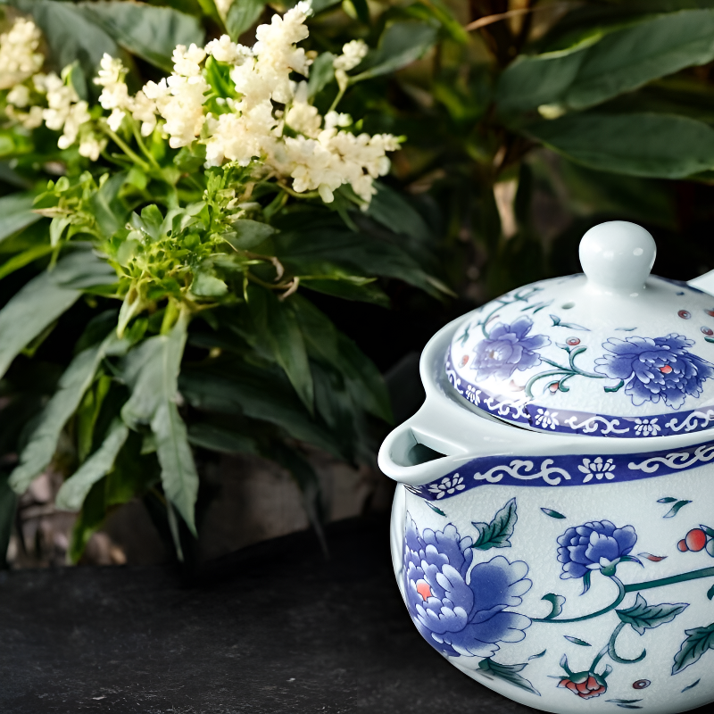 Chinesisches blaues Porzellan Teeset