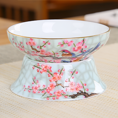 Chinesisches Porzellan-Teeservice mit Vogeldekor