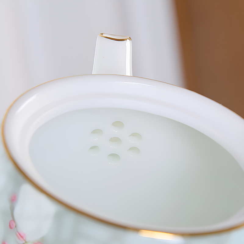 Chinesisches Porzellan-Teeservice mit Vogeldekor