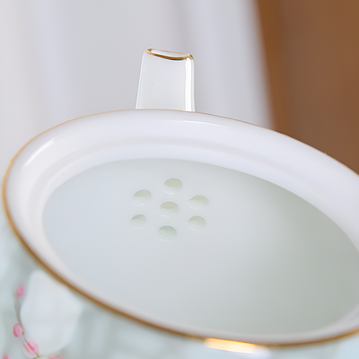 Chinesisches Porzellan-Teeservice mit Vogeldekor