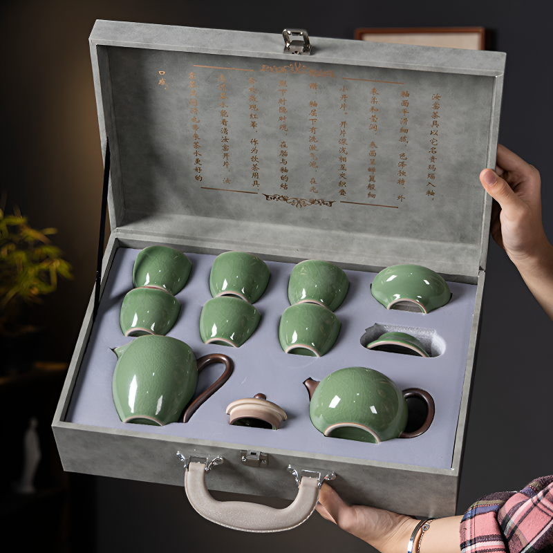 Chinesisches Porzellan Teeset grün